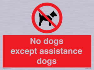No dogs except assistance dogs